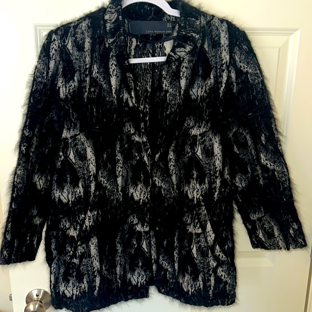 Zara button sweater jacket